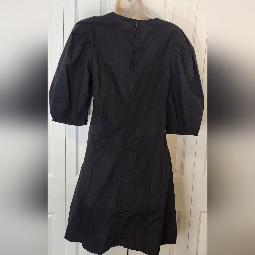 NWT Universal Thread Women's Elbow Puff Sleeve Ruched V-Neck Mini Dress size 6 - Picture 5 of 8